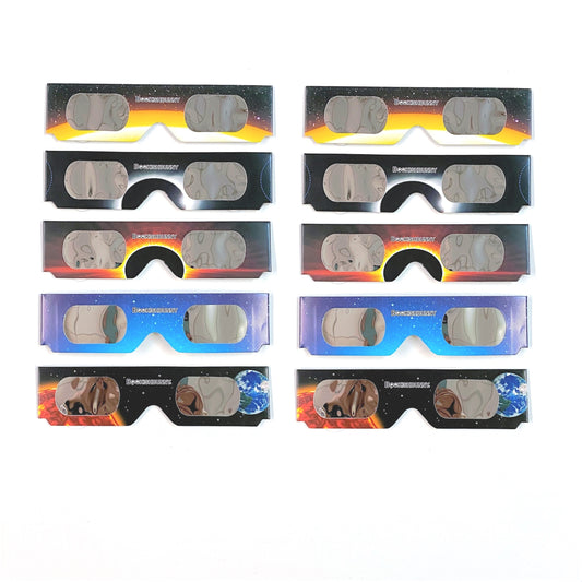 10 Pairs Bookishbunny Solar Eclipse Viewers Paper Glasses Sun Viewing Mixed Patterns