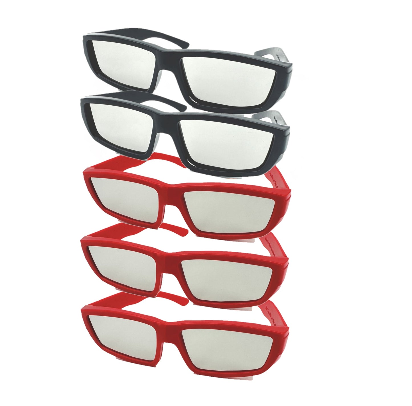5 Pairs Adult Bookishbunny Solar Eclipse Viewers Plastic Glasses Sun Viewing Mix Color 2 Black 3 Red