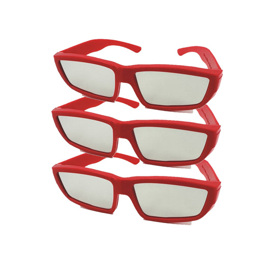 3 Pairs Adult Bookishbunny Solar Eclipse Viewers Plastic Glasses Sun Viewing Red