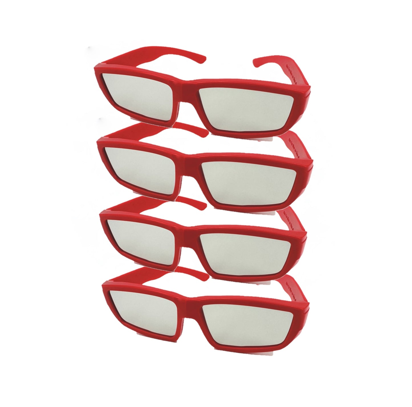 4 Pairs Adult Bookishbunny Solar Eclipse Viewers Plastic Glasses Sun Viewing 4 Red