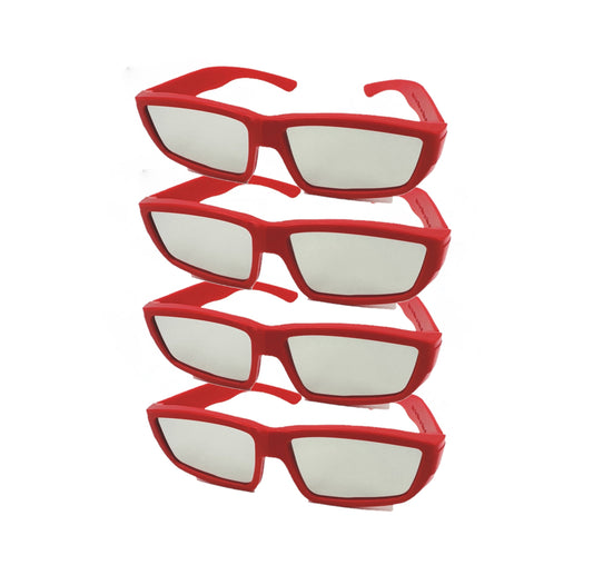 4 Pairs Adult Bookishbunny Solar Eclipse Viewers Plastic Glasses Sun Viewing 4 Red
