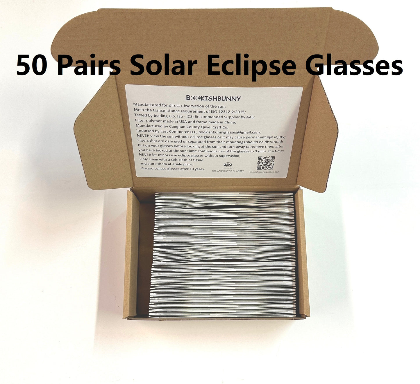 50 Pairs Bookishbunny Solar Eclipse Viewers Paper Glasses Sun Viewing