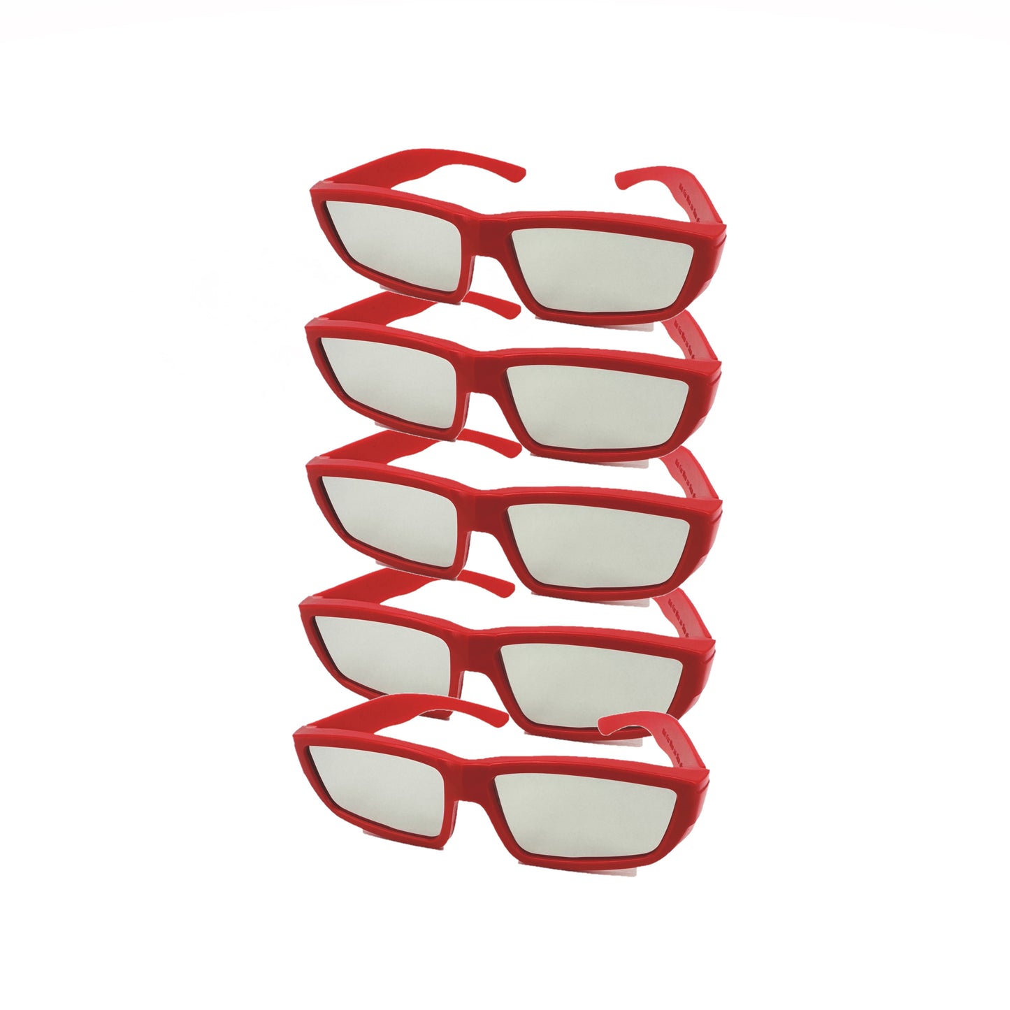 5 Pairs Adult Bookishbunny Solar Eclipse Viewers Plastic Glasses Sun Viewing 5 Red