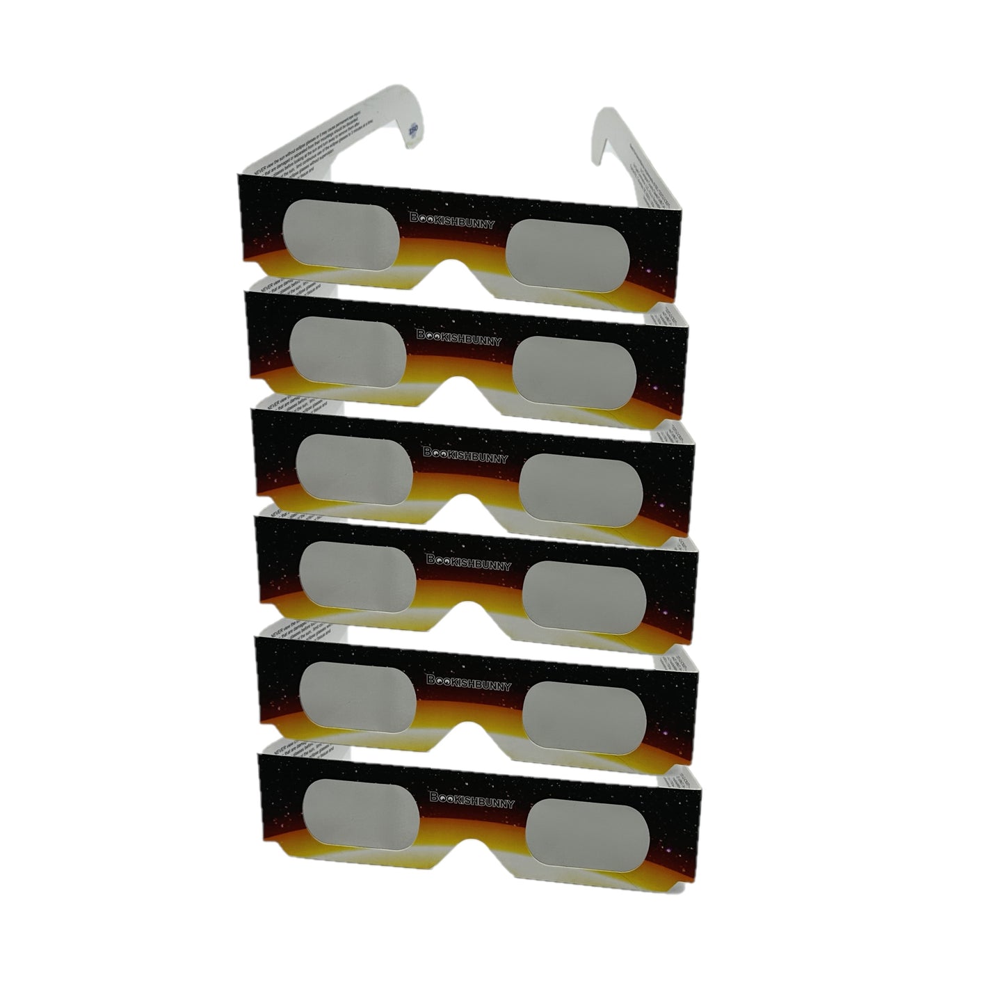 6 Pairs Bookishbunny Solar Eclipse Viewers Paper Glasses Sun Viewing