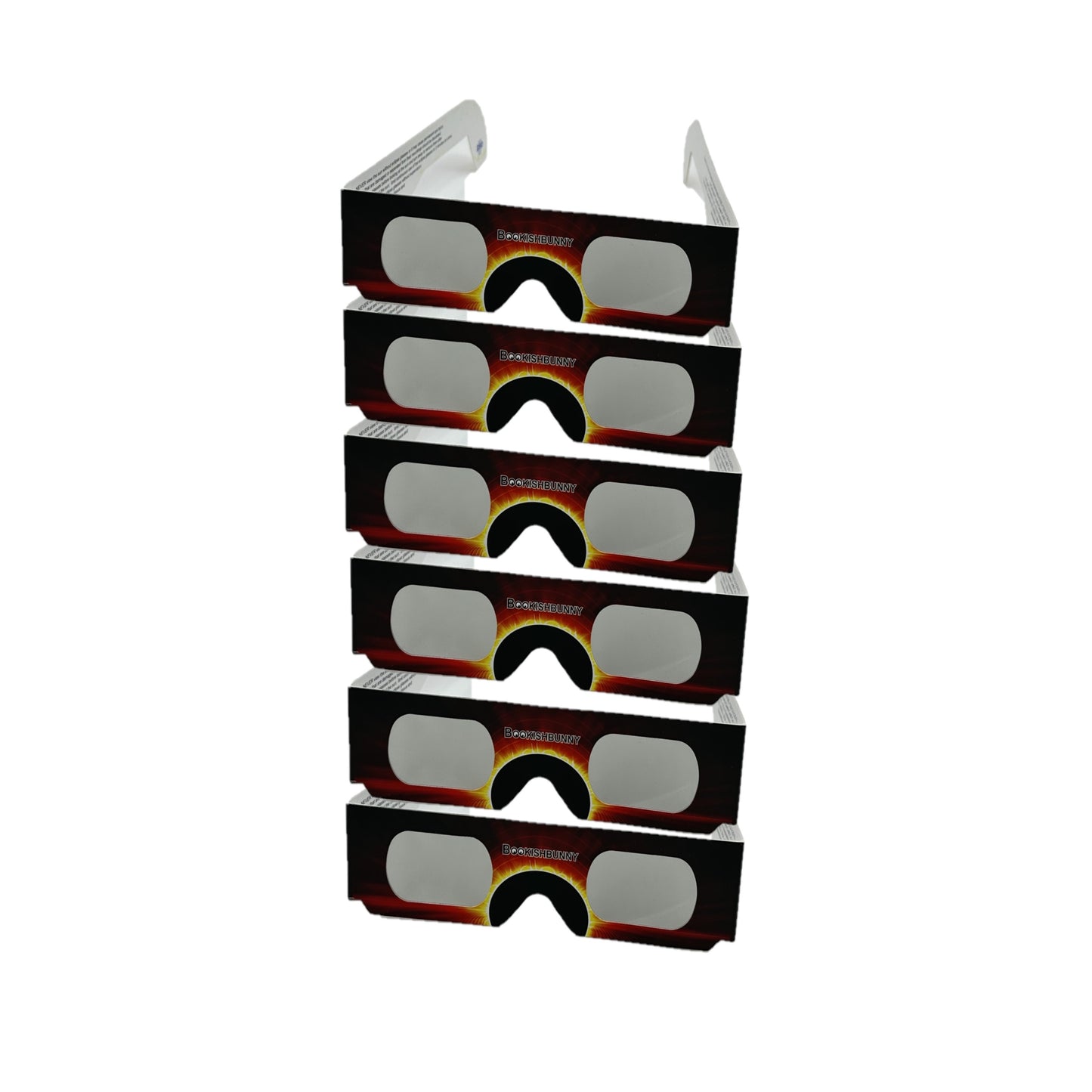 6 Pairs Bookishbunny Solar Eclipse Viewers Paper Glasses Sun Viewing