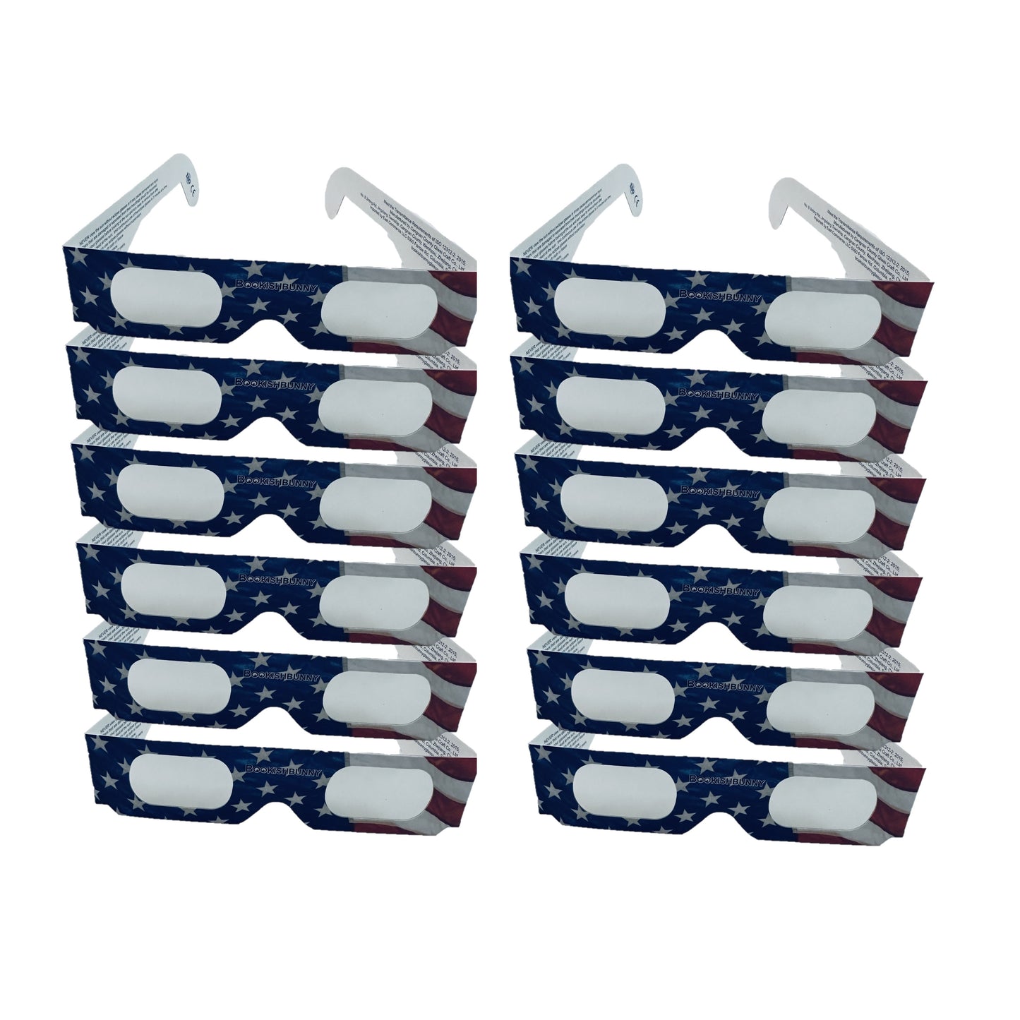 12 Pairs Bookishbunny Solar Eclipse Viewers Paper Glasses Sun Viewing