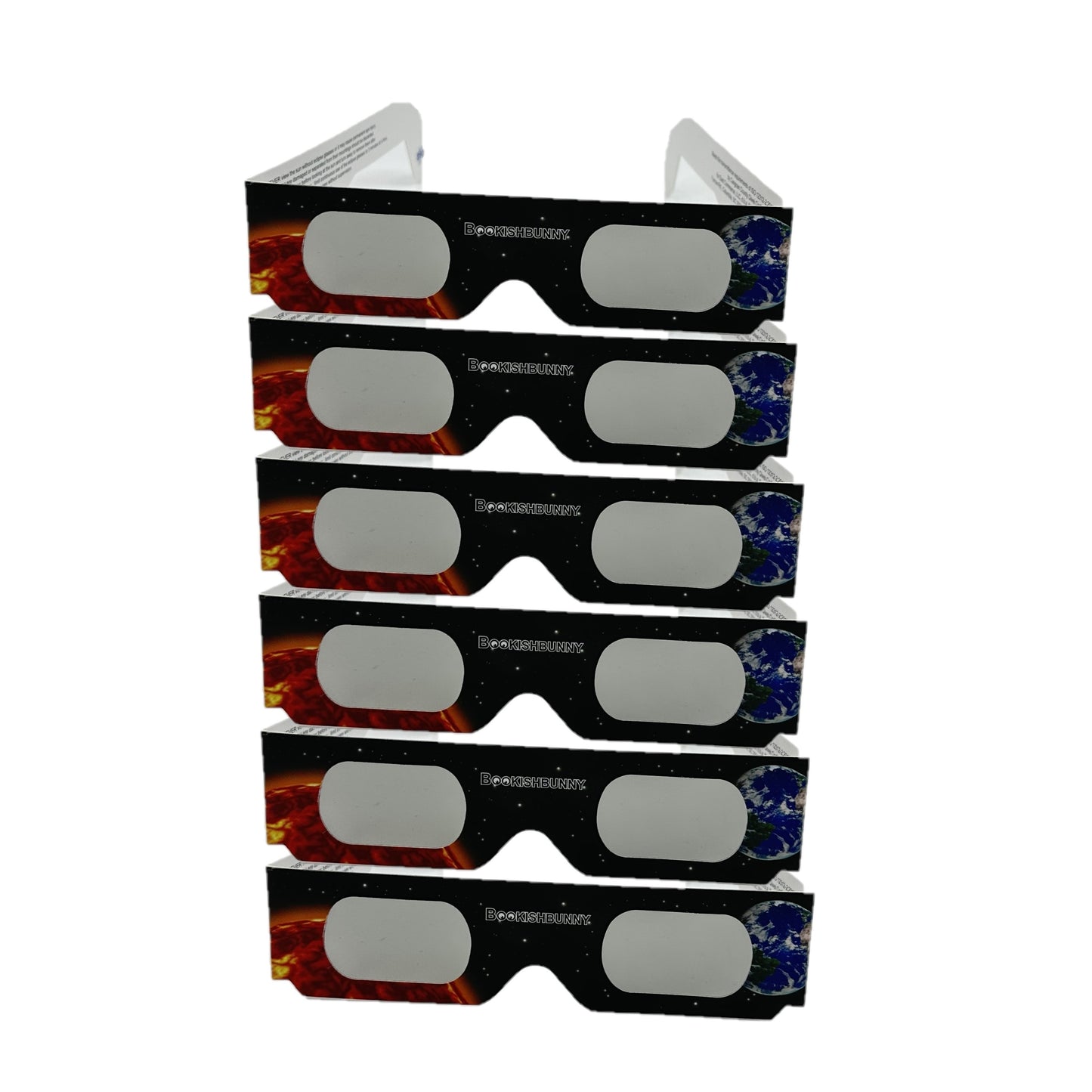 6 Pairs Bookishbunny Solar Eclipse Viewers Paper Glasses Sun Viewing