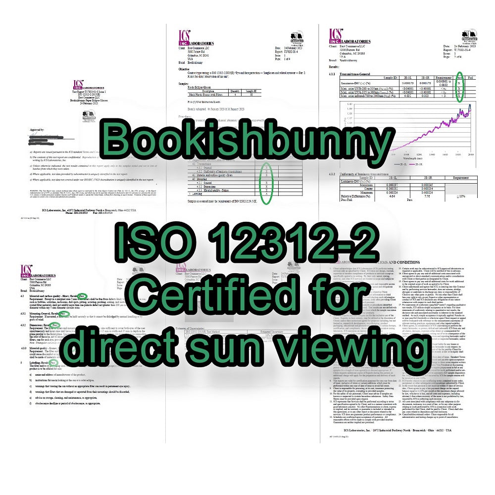 2 Pairs Kid Bookishbunny Solar Eclipse Viewers Plastic Glasses Sun Viewing