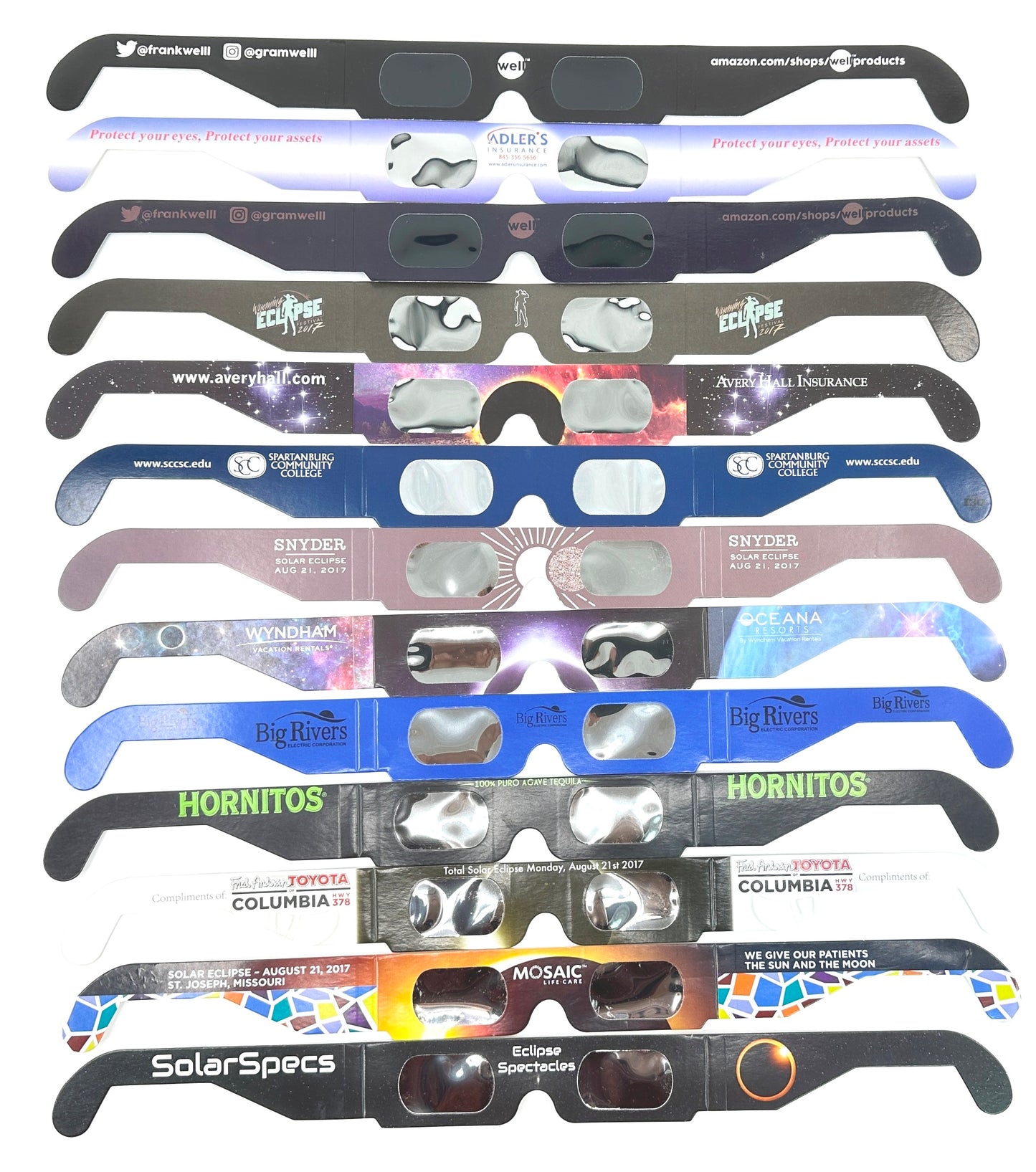 5000 Pairs Custom Made Paper Eclipse Glasses with Your Design