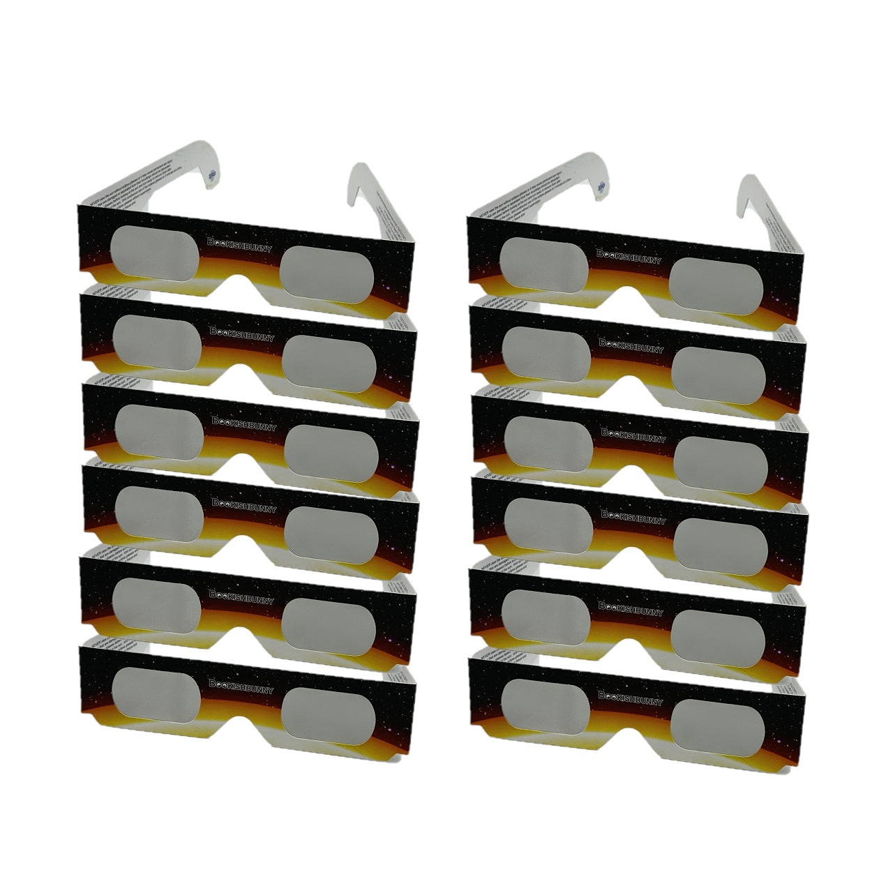 12 Pairs Bookishbunny Solar Eclipse Viewers Paper Glasses Sun Viewing