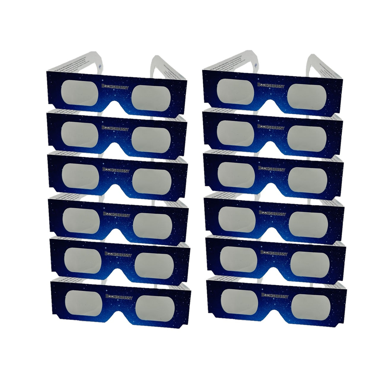 12 Pairs Bookishbunny Solar Eclipse Viewers Paper Glasses Sun Viewing