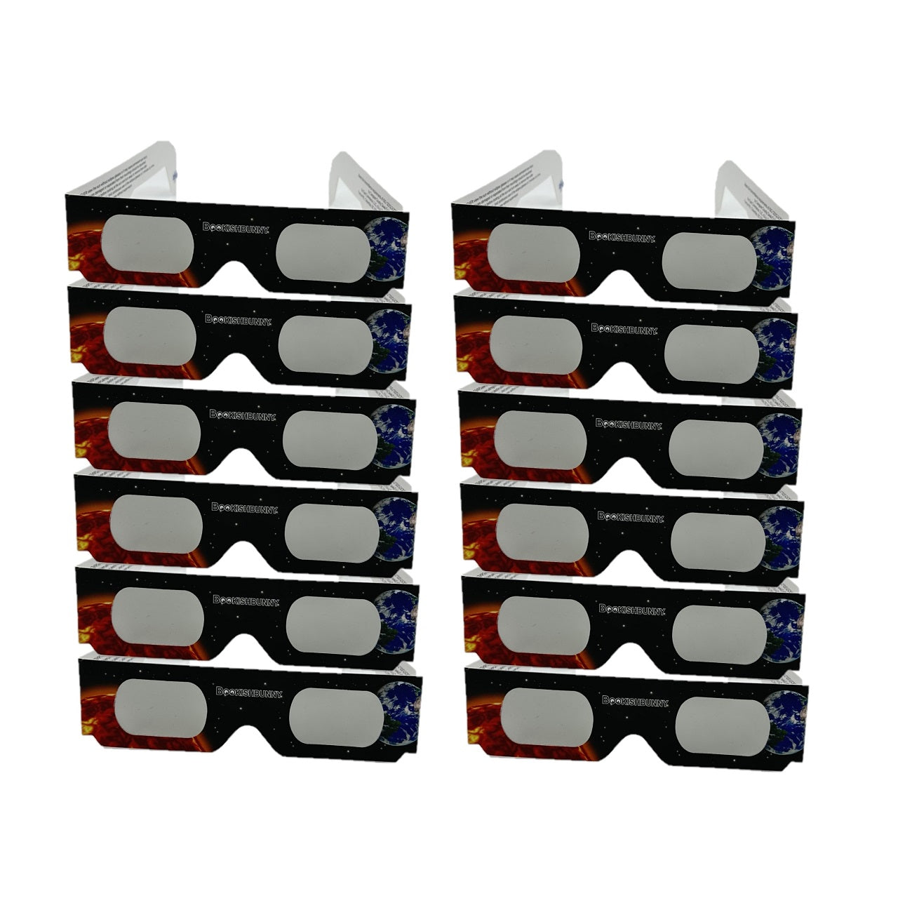 12 Pairs Bookishbunny Solar Eclipse Viewers Paper Glasses Sun Viewing