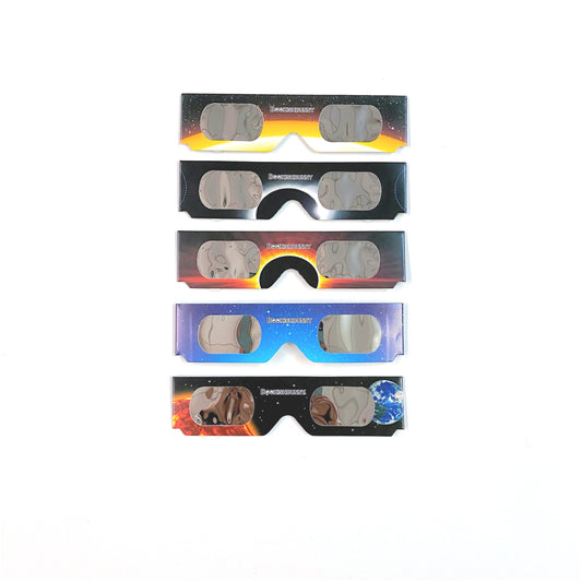 5 Pairs Bookishbunny Solar Eclipse Viewers Paper Glasses Sun Viewing Mixed Patterns