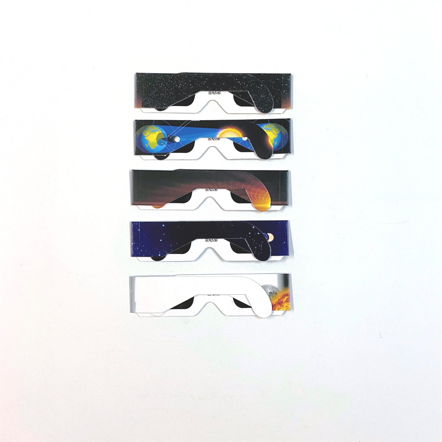 5 Pairs Bookishbunny Solar Eclipse Viewers Paper Glasses Sun Viewing Mixed Patterns