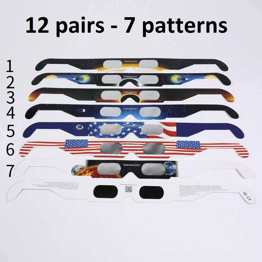 12 Pairs Bookishbunny Solar Eclipse Viewers Paper Glasses Sun Viewing